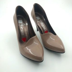 HANDMADE PATENT LEATHER WOMAN HEELS